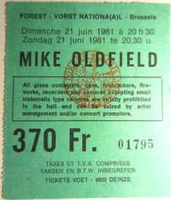 Ticket MIKE OLDFIELD BRUXELLES