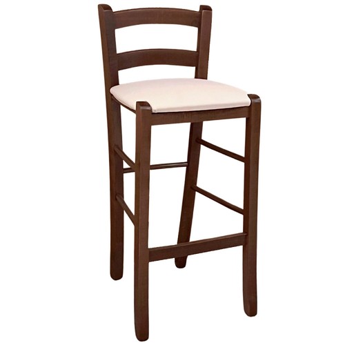 Tabouret bois noyer sombre - bois,