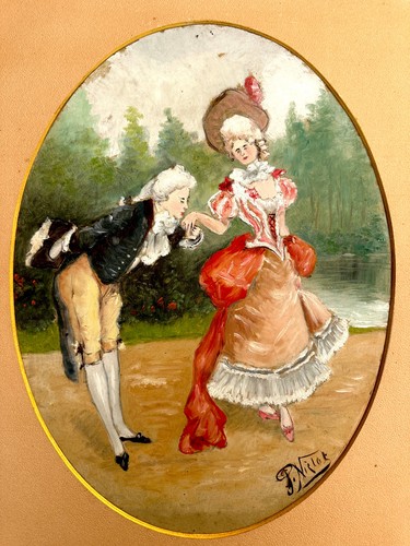 Peinture ancienne signée - , p