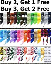 Fat Shoelaces Thick Flat 3/4" Wide Shoelaces Solid Color for All Shoe Types