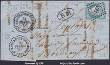 FRANCE N°60B SUR LETTRE PC DES GC 532 + CONVOYEUR STATION ST MEDARD DE GUIZIERES