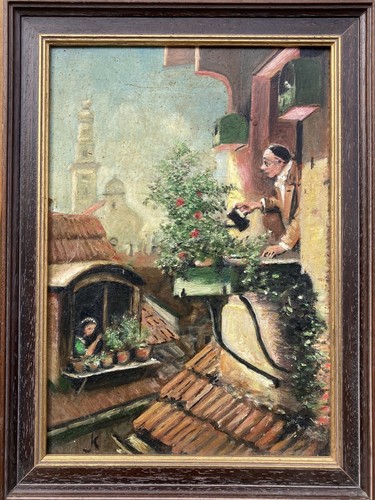 Peinture huile homme avec - peinture, À