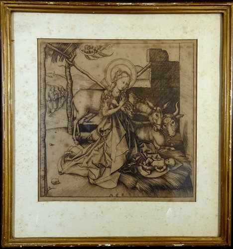 Nativité estampe burin de - la,