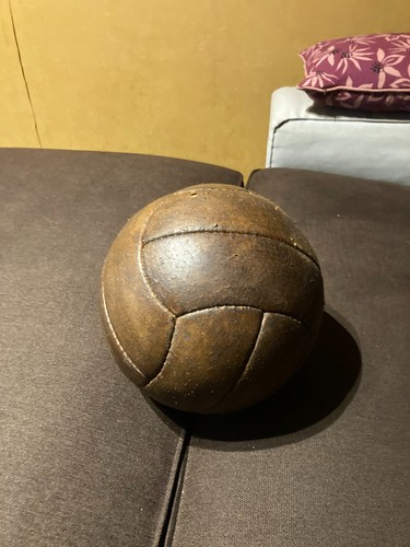 Ballon foot vintage cuir - ballon, en