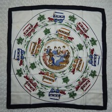HERMES Paris Jeu Des Omnibus Et Dames Blanches Silk Scarf Scarves 34" X 35.5" O9