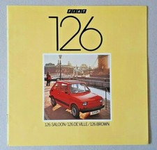 Fiat 126 Brochure 1982 - 126  De Ville  Brown