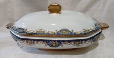 ANCIEN LEGUMIER SOUPIERE EN PORCELAINE DE LIMOGES DRB ART DECO