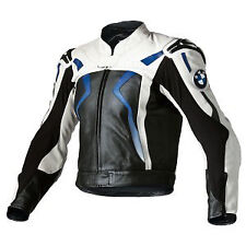 BMW Veste en Cuir de Moto Courses Veste en Cuir Motard Veste de Motard en Cuir