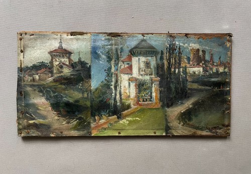 Triptyque huile sur toile - triptyque,,