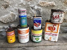 Lot ancien bidon d’huile