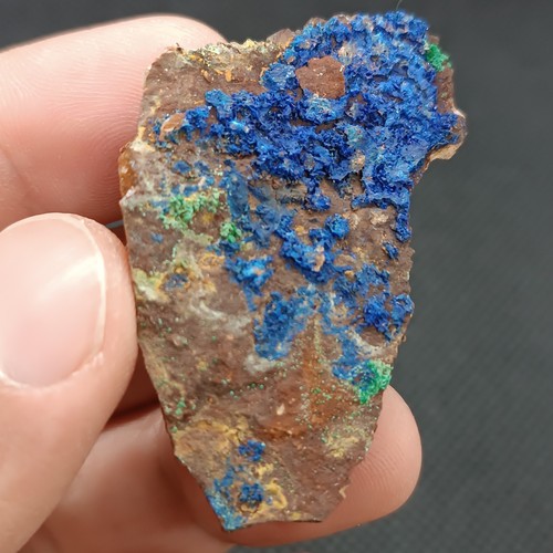 Azurite malachite sur limonite - malachite,