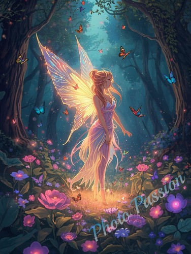 Poster fee foret - poster, enchantee