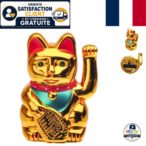 Chat chanceux plastique - chat, en