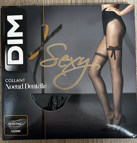 Collant noir dim - dim, noeud