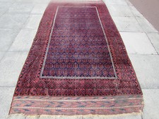 Ancien Traditionnel Main Fabriqué Afghan Laine Marron Tapis Moquette 293x155cm