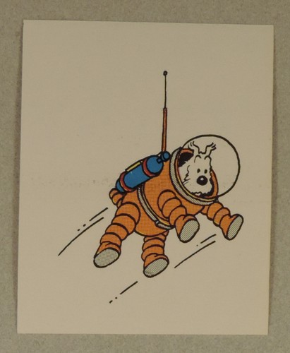 Herge tintin autocollant lune - herge,