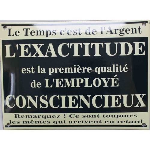Plaque rue émaillée - plaque,