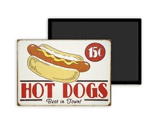 Hot dog best in town Vintage-Magnet Frigo 54x78mm personnalisé