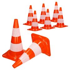 Cône de signalisation routière cône de chantier orange blanc 47 cm 8 pièces