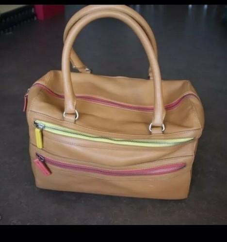 Sac cuir couleur camel - sac, en