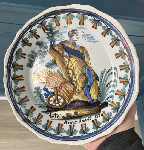 Belle assiette faïence - belle,