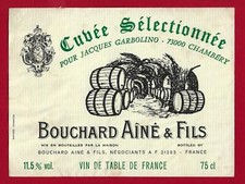 04/49Selected CUVVEE theme label for Jacques Garbolino Chambery Bouchard