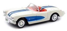 Voiture americaine Chevrolet Corvette 1957 blanche 1/43ème
