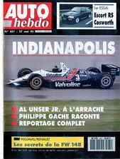 A20-Auto Hebdo 27/05/92 n°831 Clio 16S Mitsubishi Colt GTI Escort Rs Cosworth