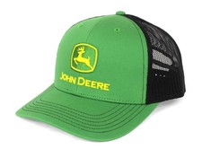 J.AMERICA, Casquette JOHN DEERE verte avec arrière en maille noir, échelle , ...
