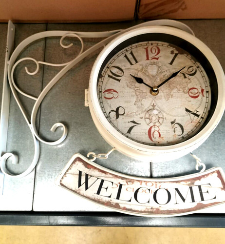 Horloge murale double cadran - double,