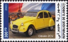 CITROEN 2CV / 2 CV French Classic Car Stamp (2023 Djibouti)
