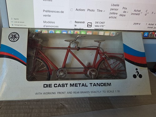 Die cast vélo - die, tandem