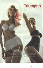 ADVERTISEMENT ADVERTISING 2012 TRIUMPH sheath bra garter holder