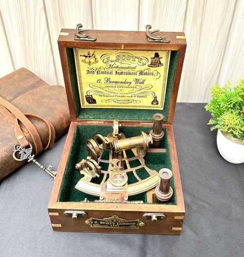 Sextant nautique laiton - sextant,