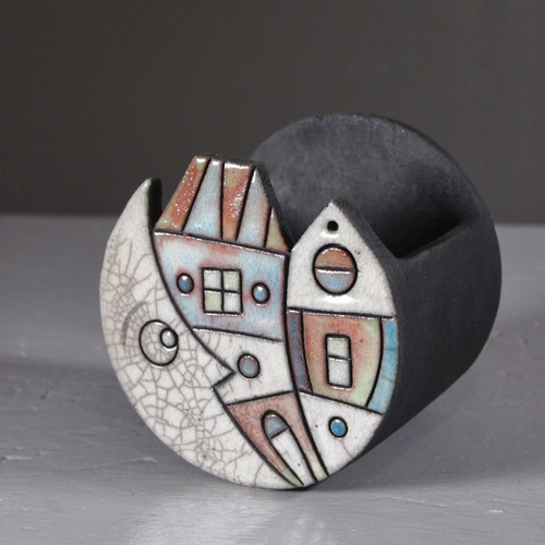 Antonella facci vase raku - antonella,