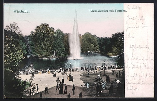 Wiesbaden étang kursaal avec - étang,