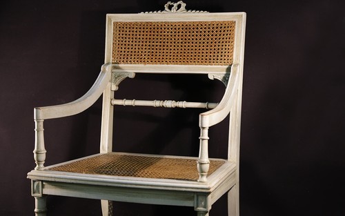 Fauteuil canné style louis - canné,