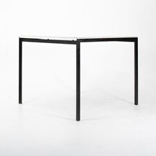 1963 Florence Knoll "T" Angle Dining Table, Model 309 in White Laminate & Black