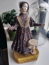 Antique Doll Automaton Music Box 38cm Works 