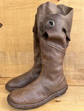 Trippen Combat Brown Leather Boots for Women Size 39/ US 9
