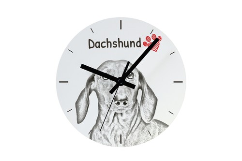 Teckel poil dur horloge - à,