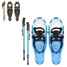 Raquette à Neige, Chaussures de Neige 3 en 1 avec Bâtons de Randonnée ,25/30"