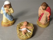 NEW 3 Pieces Nativity 6 cm  Santons Fouque