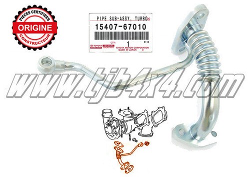 Tube huile turbo toyota - tube, de