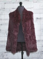 Gilet Sans Manches En Fourrure de Lapin Devernois Sport  Prune Taille unique