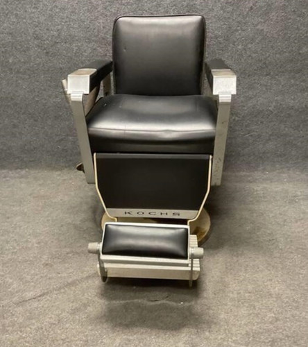 Vtg kochs barber chair black - vtg,