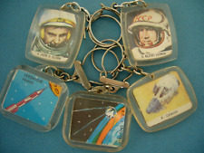 Keychain - Lot 6 COSMOS SPACE - USA Gemini John Glenn - USSR Sputnik A. Leonov