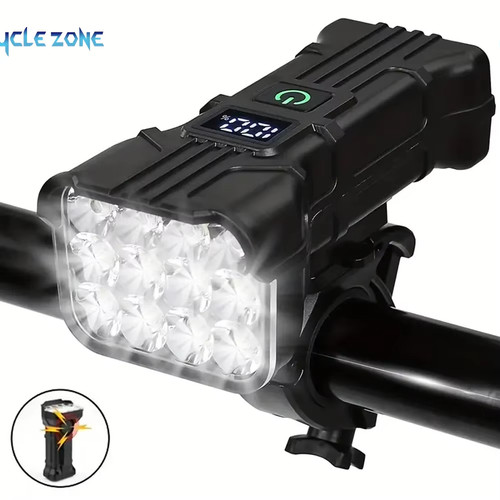 Feu avant vélo 12 led - feu,