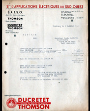 TOULOUSE (31) SOUND / THOMSON DUCRETET "ELECTRICAL APPLICATIONS" in 1949