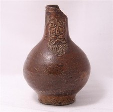 Antique Very Early Stoneware Beer Stein Bartmann Bellarmine Frechen c.mid-1600s